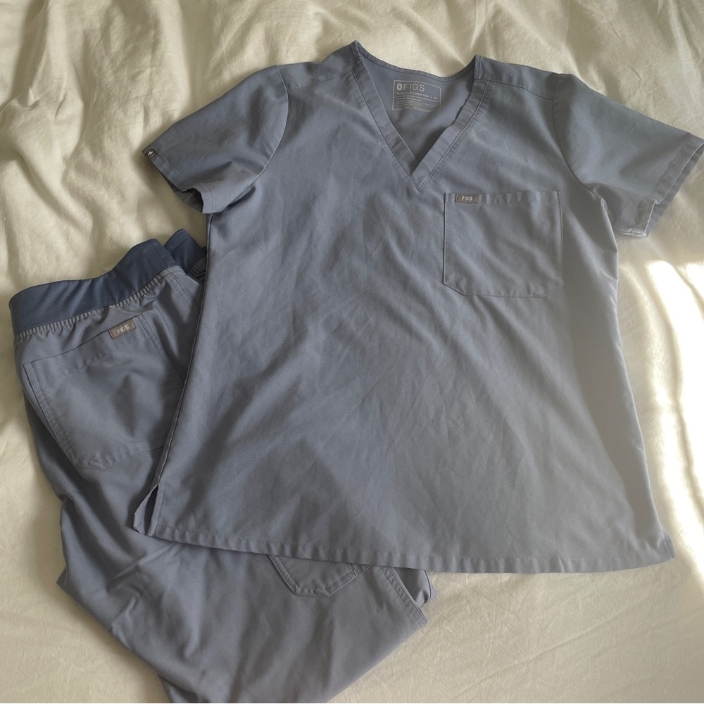 Figs Lilac Grey Scrub Set